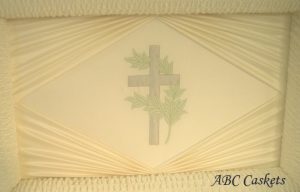 Cross with Leaves with Diamond Ray